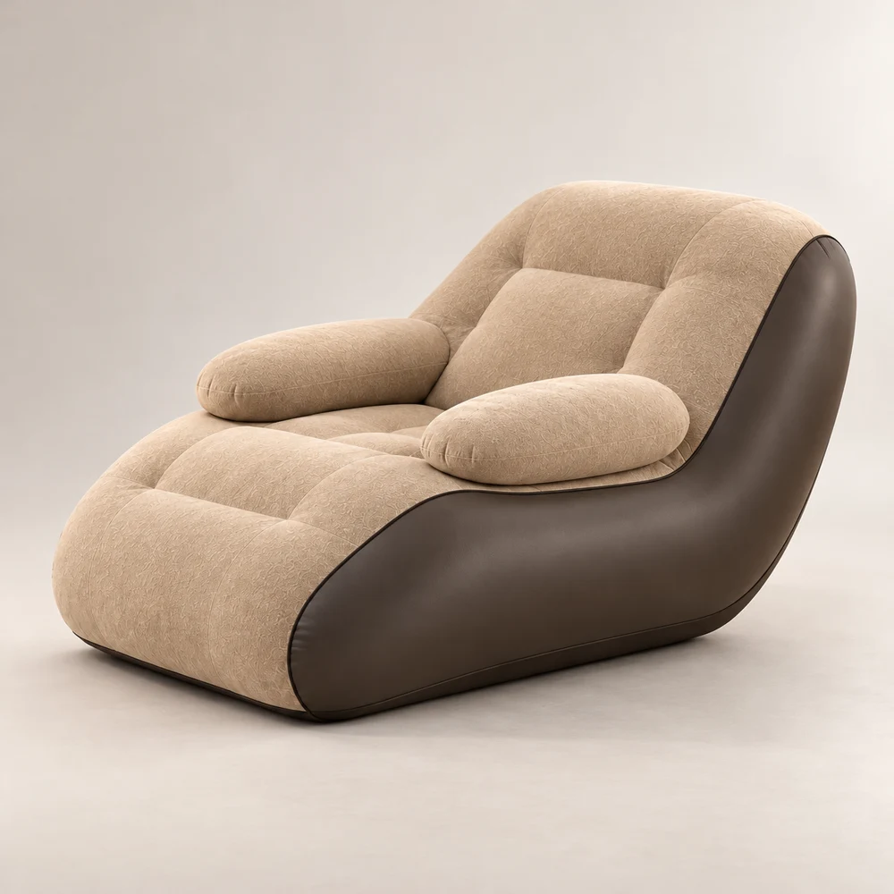 Sofá Nova beige con respaldo y apoyabrazos